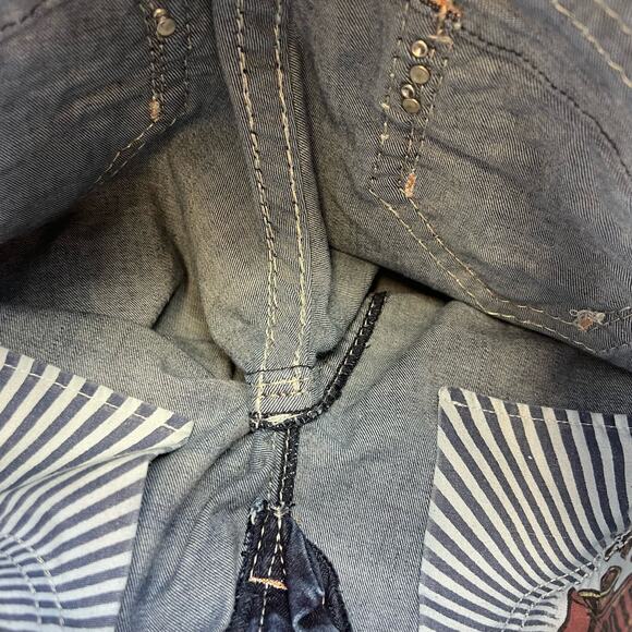 Rock Revival Women's Jeans Size 27 (4) Avery Straight Biker Moto Bling Crystal - Picture 16 of 16